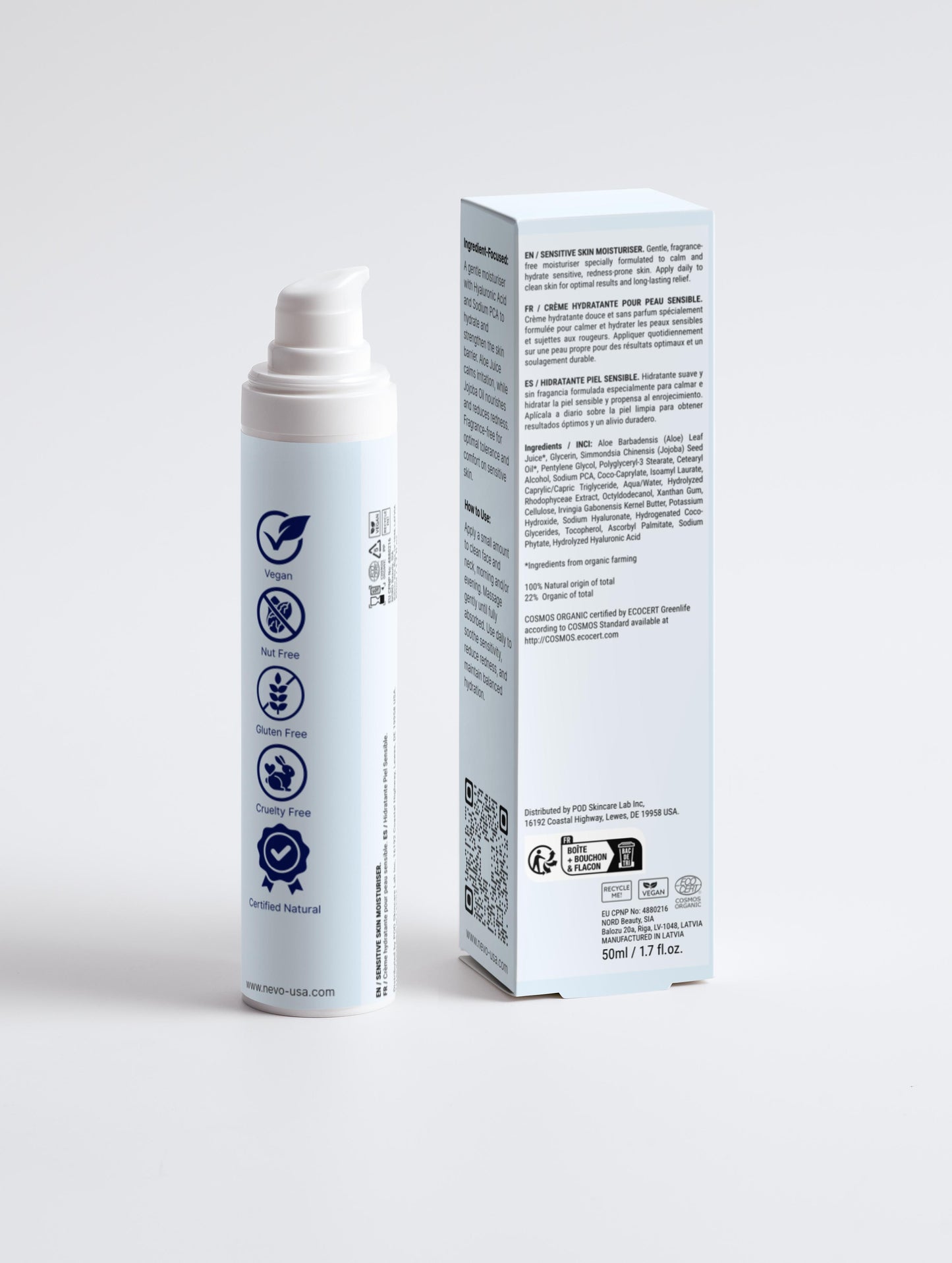 Sensitive Skin Moisturiser, Fragrance Free