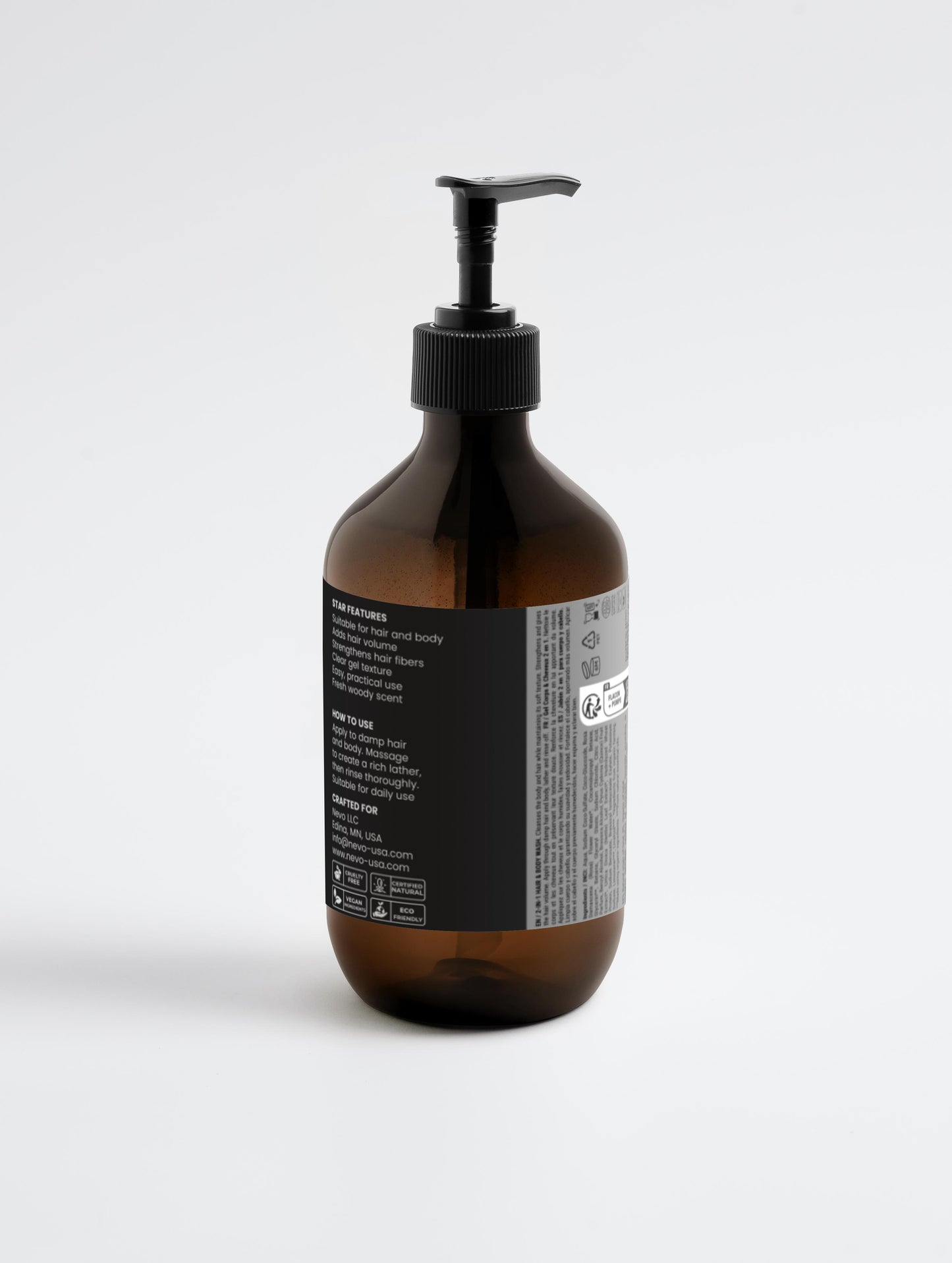 Woody Essence Hair & Body Wash for Men
